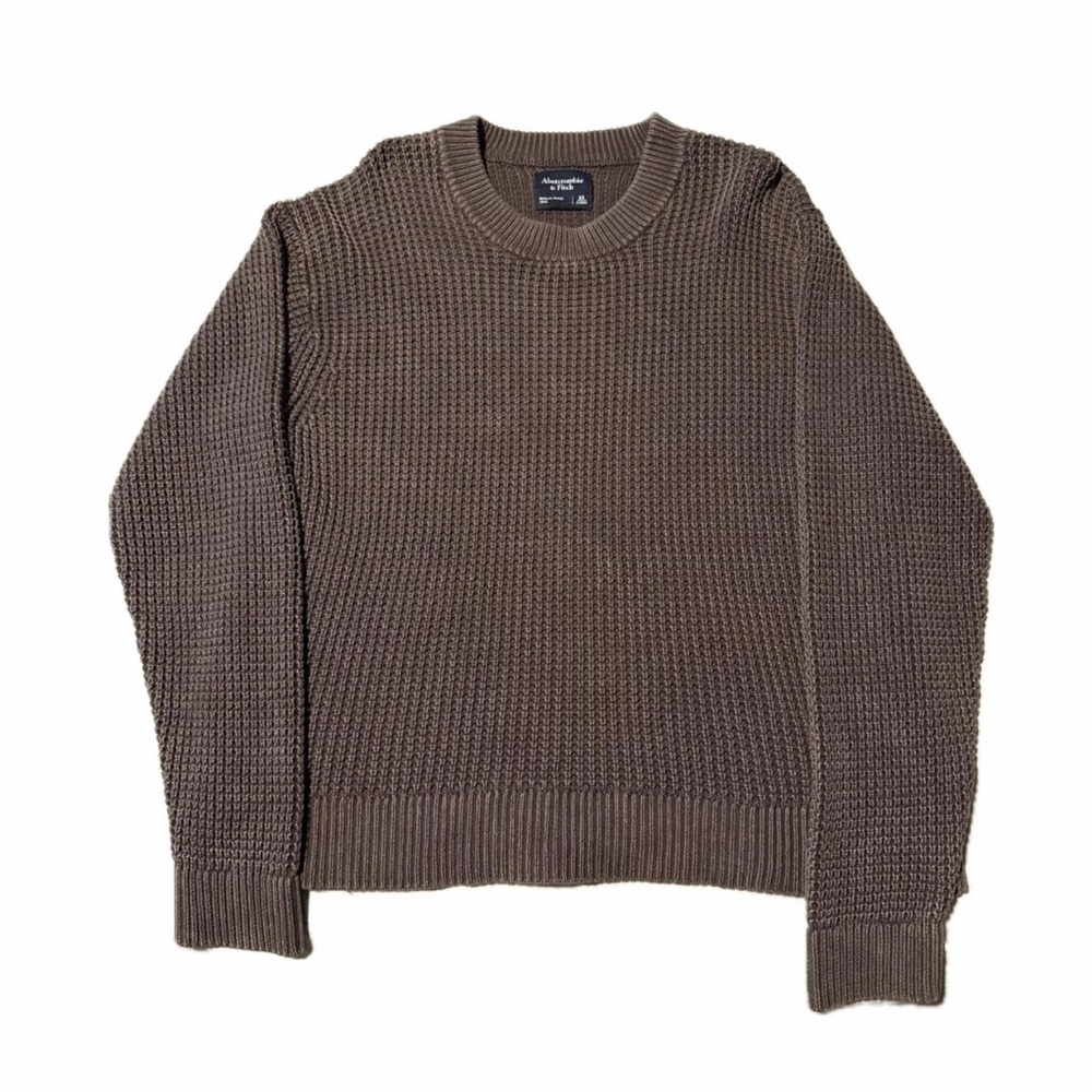 Abercrombie & Fitch Men's Taupe Crewneck Sweater